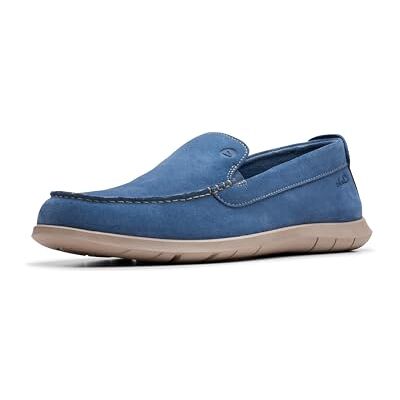 Clarks Homme Flexway Step Mocassin, Bleu Clair, 40 EU - Publicité Clarks Homme Flexway Step Mocassin, Bleu Clair, 40 EU - Publicité