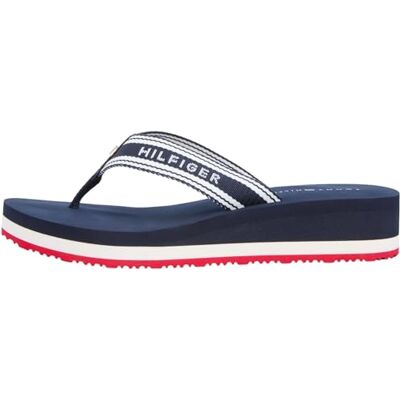 Tommy Hilfiger Sandales d'été pour femme Th Flag Print Bleu (Rwb), 2,5 - Publicité Tommy Hilfiger Sandales d'été pour femme Th Flag Print Bleu (Rwb), 2,5 - Publicité