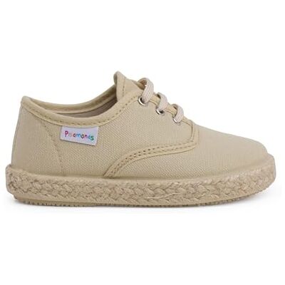 Pisamonas Baskets en Toile Lacets Semelle Espadrille Taille 35 Couleur Sable - Publicité Pisamonas Baskets en Toile Lacets Semelle Espadrille Taille 35 Couleur Sable - Publicité