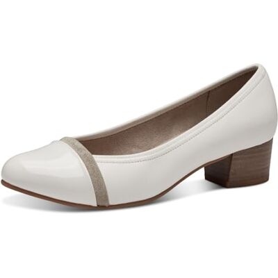Jana Mary Jane Femme Petit Talon Vegan, White Patent, 37 EU - Publicité Jana Mary Jane Femme Petit Talon Vegan, White Patent, 37 EU - Publicité