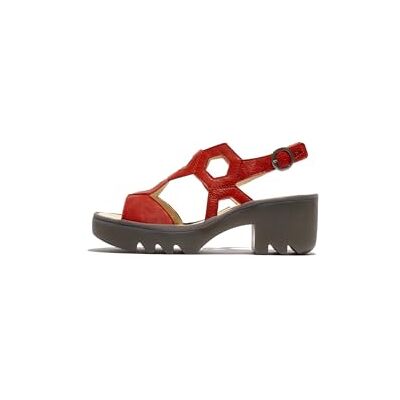 Fly London Women's TEWA573FLY Sandal, Devil red, 40 - Publicité Fly London Women's TEWA573FLY Sandal, Devil red, 40 - Publicité
