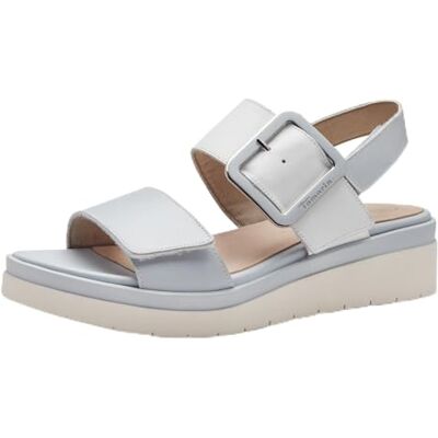 Tamaris Comfort Sandales Plates Femme Cuir avec Boucle, Sky Comb, 39 EU - Publicité Tamaris Comfort Sandales Plates Femme Cuir avec Boucle, Sky Comb, 39 EU - Publicité