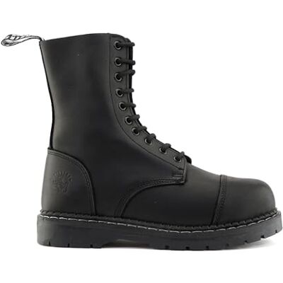 Grinders Bottes à lacets unisexe en cuir avec embout en acier, Noir , 40 2/3 EU - Publicité Grinders Bottes à lacets unisexe en cuir avec embout en acier, Noir , 40 2/3 EU - Publicité