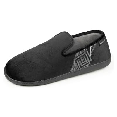 Isotoner Chaussons pantoufles Charentaises homme semelle à mémoire de forme, 44, noir - Publicité Isotoner Chaussons pantoufles Charentaises homme semelle à mémoire de forme, 44, noir - Publicité