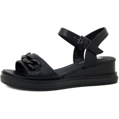 Lumberjack Sandales femme noires avec chaîne, compensées moyennes 5 cm, 4006, Noir , 39 EU - Publicité Lumberjack Sandales femme noires avec chaîne, compensées moyennes 5 cm, 4006, Noir , 39 EU - Publicité