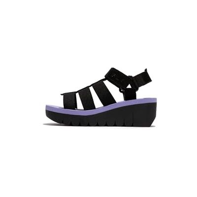 Fly London Women's YOJI198FLY Sandal, Black/black/violet, 39 - Publicité Fly London Women's YOJI198FLY Sandal, Black/black/violet, 39 - Publicité