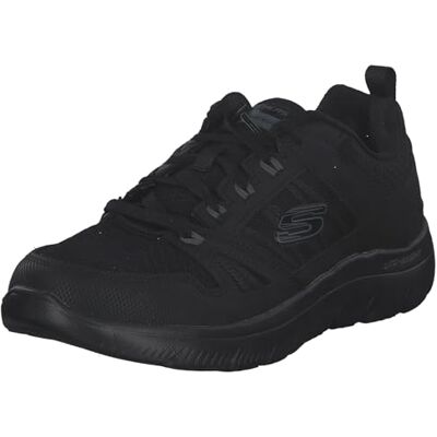 Skechers Homme Summits New World Espadrilles, Black Leather/PU/Mesh/Black Trim, 41.5 EU - Publicité Skechers Homme Summits New World Espadrilles, Black Leather/PU/Mesh/Black Trim, 41.5 EU - Publicité