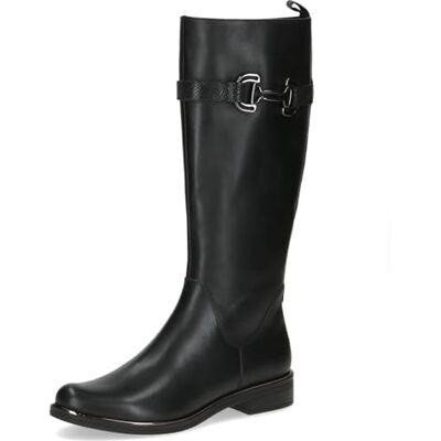 CAPRICE Bottes femme en cuir avec boucle décorative, Noir (Black Comb), 38 EU - Publicité CAPRICE Bottes femme en cuir avec boucle décorative, Noir (Black Comb), 38 EU - Publicité