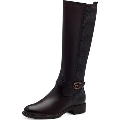 Tamaris Bottes plates pour femme, Acajou, 39 EU - Publicité Tamaris Bottes plates pour femme, Acajou, 39 EU - Publicité