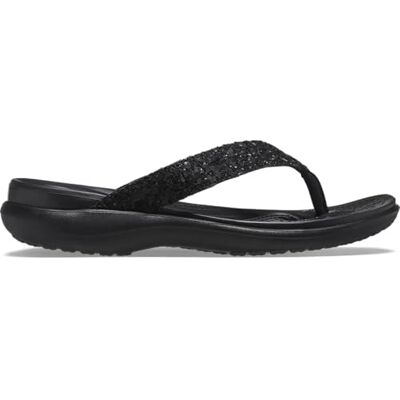 Crocs Femme Capri V Glitter Flip W Sandale Glissante, Black, 43 EU - Publicité Crocs Femme Capri V Glitter Flip W Sandale Glissante, Black, 43 EU - Publicité