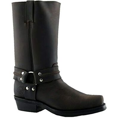Grinders Unisexe Renegade Hi Cuir Marron Cowboy Western Motard Bottes 38 - Publicité Grinders Unisexe Renegade Hi Cuir Marron Cowboy Western Motard Bottes 38 - Publicité