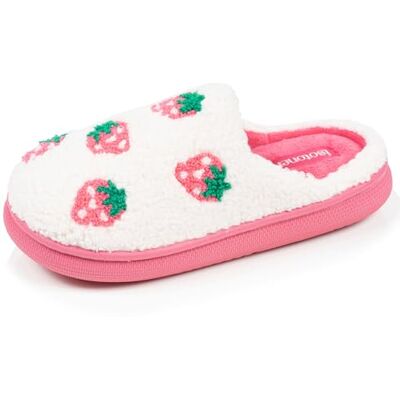 Isotoner Chaussons pantoufles Mules fille sherpa fraise, semelle bloup xtra confort, amorti souple, 37, ivoire - Publicité Isotoner Chaussons pantoufles Mules fille sherpa fraise, semelle bloup xtra confort, amorti souple, 37, ivoire - Publicité
