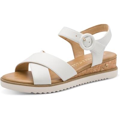 MARCO TOZZI Sandale femme semelle intérieure Feel Me douce Végane doublure douce Végane, blanc (WHITE), 39 EU - Publicité MARCO TOZZI Sandale femme semelle intérieure Feel Me douce Végane doublure douce Végane, blanc (WHITE), 39 EU - Publicité