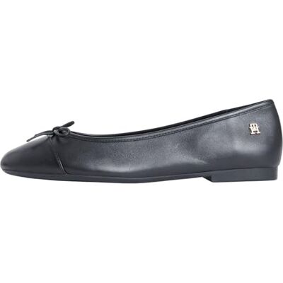 Tommy Hilfiger Femme Hilfiger Smooth LTHR Ballet Fw0fw09241 Ballerines, Black (Black), 35 EU - Publicité Tommy Hilfiger Femme Hilfiger Smooth LTHR Ballet Fw0fw09241 Ballerines, Black (Black), 35 EU - Publicité