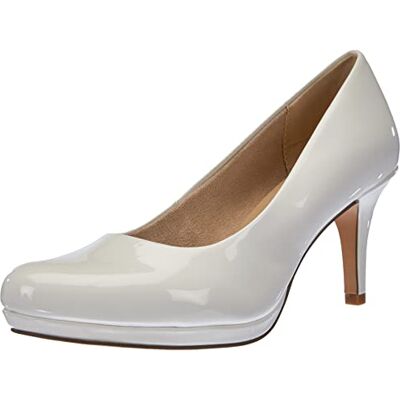 Tamaris Escarpins à Bout fermé pour Femme 1-1-22444-24, Blanc Verni Blanc, 40 EU - Publicité Tamaris Escarpins à Bout fermé pour Femme 1-1-22444-24, Blanc Verni Blanc, 40 EU - Publicité