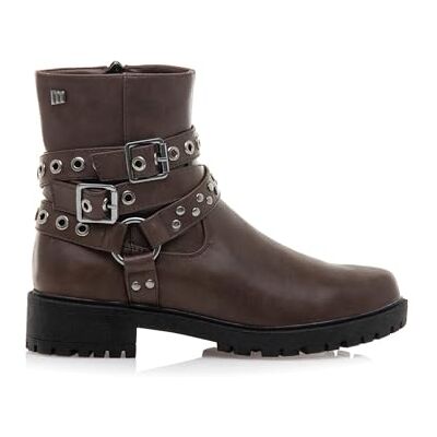 MTNG Bottines Plates Femme Bottines Plates Campa 59452 Femme Bottines Plates décontracté Fermeture avec Fermeture éclair 58239 Marron - Publicité MTNG Bottines Plates Femme Bottines Plates Campa 59452 Femme Bottines Plates décontracté Fermeture avec Fermeture éclair 58239 Marron - Publicité