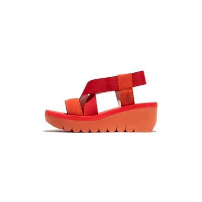 Fly London YABI922FLY, Sandal Femme Chaussures, DEVIL RED, 38 - Publicité Fly London YABI922FLY, Sandal Femme Chaussures, DEVIL RED, 38 - Publicité
