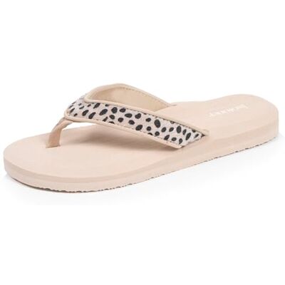 Isotoner Tongs femme sandales plage d'été, semelles eva légères et confortable, yoga jungle léopard, 37, léopard beige - Publicité Isotoner Tongs femme sandales plage d'été, semelles eva légères et confortable, yoga jungle léopard, 37, léopard beige - Publicité