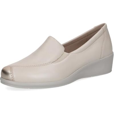 CAPRICE Mocassins Femme en Cuir, Beige (Cream/Gold), 38 EU - Publicité CAPRICE Mocassins Femme en Cuir, Beige (Cream/Gold), 38 EU - Publicité