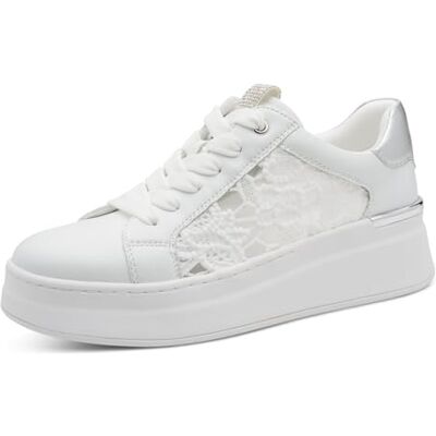 MARCO TOZZI Baskets Femme Semelle intérieure Amovible Feel Me Douce Doublure Douce Tendance, Blanc (White Comb), 36 EU - Publicité MARCO TOZZI Baskets Femme Semelle intérieure Amovible Feel Me Douce Doublure Douce Tendance, Blanc (White Comb), 36 EU - Publicité