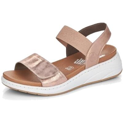 Rieker Sandales Velcro pour Femme, Rose Gold, 40 EU - Publicité Rieker Sandales Velcro pour Femme, Rose Gold, 40 EU - Publicité