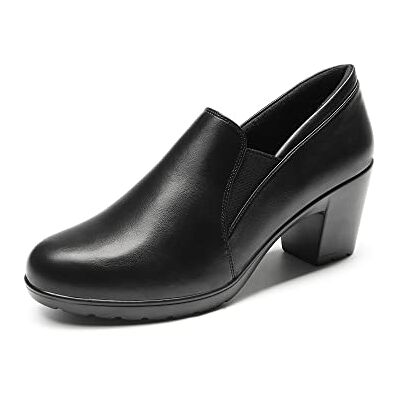 DREAM PAIRS Escarpins Femme Confort Talon Bloc Épais Bout Rond Chaussures de Travail Classiques Slip-on Élégantes,Size 40,Noir,DPU214-E - Publicité DREAM PAIRS Escarpins Femme Confort Talon Bloc Épais Bout Rond Chaussures de Travail Classiques Slip-on Élégantes,Size 40,Noir,DPU214-E - Publicité