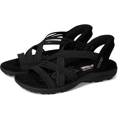 Skechers Reggae Slim Simply Stretch Sandales pour femme, noir, 9 Wide - Publicité Skechers Reggae Slim Simply Stretch Sandales pour femme, noir, 9 Wide - Publicité