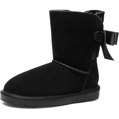 DREAM PAIRS Bottes Neige Femme Chaudes en Suédine Véritable avec Nœud et Doublure en Fourrure Synthétique Antidérapantes pour Hiver,Size 36.5,Noir,SDSB2408W - Publicité DREAM PAIRS Bottes Neige Femme Chaudes en Suédine Véritable avec Nœud et Doublure en Fourrure Synthétique Antidérapantes pour Hiver,Size 36.5,Noir,SDSB2408W - Publicité