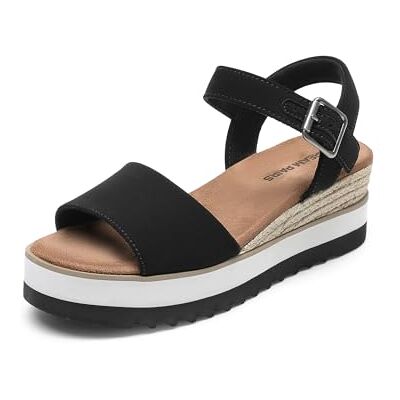 DREAM PAIRS Sandales à Talon Compensé pour Femmes Confortables Sandale Espadrilles d'Été Classique à Plateforme,Size 39,Noir,DWUMPS2504 - Publicité DREAM PAIRS Sandales à Talon Compensé pour Femmes Confortables Sandale Espadrilles d'Été Classique à Plateforme,Size 39,Noir,DWUMPS2504 - Publicité