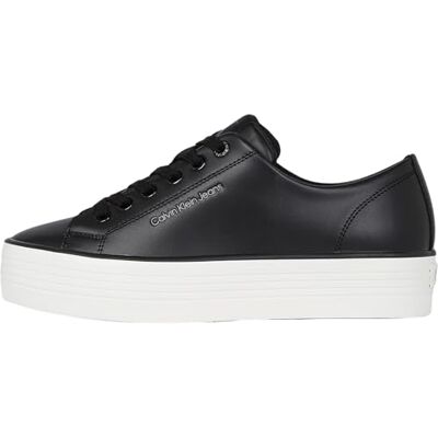 Calvin Klein Baskets Vulcanisées Femme Bold Low en Cuir, Noir (Black/Bright White), 41 - Publicité Calvin Klein Baskets Vulcanisées Femme Bold Low en Cuir, Noir (Black/Bright White), 41 - Publicité
