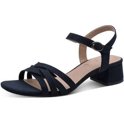 Jana Sandales véganes à talons pour femme, bleu marine, 37 EU - Publicité Jana Sandales véganes à talons pour femme, bleu marine, 37 EU - Publicité