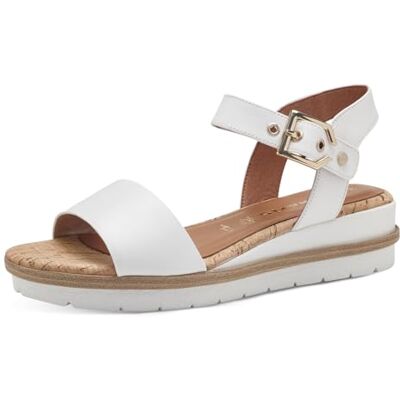 Tamaris sandale femme à talon compensé blanc 38 EU - Publicité Tamaris sandale femme à talon compensé blanc 38 EU - Publicité