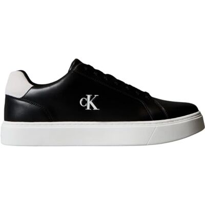 Calvin Klein Baskets Cupsole Homme Classic Laceup en Cuir, Noir (Black/Bright White), 39 - Publicité Calvin Klein Baskets Cupsole Homme Classic Laceup en Cuir, Noir (Black/Bright White), 39 - Publicité
