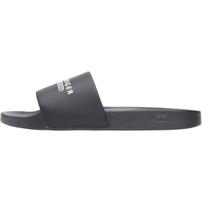 Tommy Hilfiger Claquette de piscine surélevée pour homme , Black, 39 EU - Publicité Tommy Hilfiger Claquette de piscine surélevée pour homme , Black, 39 EU - Publicité
