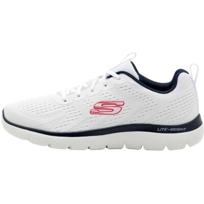 Skechers Homme Summits Torre Espadrilles, White Mesh/Navy Trim, 41 EU - Publicité Skechers Homme Summits Torre Espadrilles, White Mesh/Navy Trim, 41 EU - Publicité