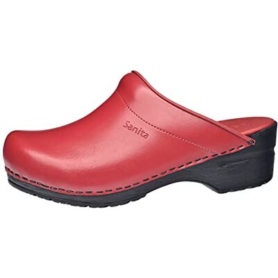 Sanita Sonja PU Sabots Ouvert Produit Original Fabriqué à la Main pour Femme Assise Plantaire de Forme Anatomique avec Mousse Souple Rouge 37 EU - Publicité Sanita Sonja PU Sabots Ouvert Produit Original Fabriqué à la Main pour Femme Assise Plantaire de Forme Anatomique avec Mousse Souple Rouge 37 EU - Publicité