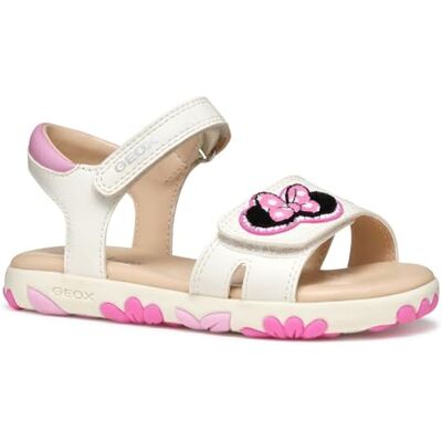 Geox J Sandal Haiti Girl, White/DK Pink, 34 EU - Publicité Geox J Sandal Haiti Girl, White/DK Pink, 34 EU - Publicité