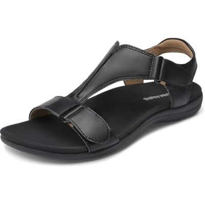 DREAM PAIRS Sandales Femme Confortables Soutien de la Voûte Plantaire, Sandales Orthopédiques Bride en T Semelle Antidérapante Chaussures de Marche Été Plage Voyage,Size 40,Tout Noir,SDFS26014W - Publicité DREAM PAIRS Sandales Femme Confortables Soutien de la Voûte Plantaire, Sandales Orthopédiques Bride en T Semelle Antidérapante Chaussures de Marche Été Plage Voyage,Size 40,Tout Noir,SDFS26014W - Publicité