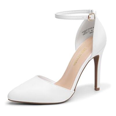DREAM PAIRS Escarpins Femme à Bout Pointu, Talons Aiguilles 10 cm avec Bride Cheville, Chaussures Élégantes pour Mariage, Soirée ou Sortie Habillée,Size 41,Blanc/PU,Oppointed_Lacey - Publicité DREAM PAIRS Escarpins Femme à Bout Pointu, Talons Aiguilles 10 cm avec Bride Cheville, Chaussures Élégantes pour Mariage, Soirée ou Sortie Habillée,Size 41,Blanc/PU,Oppointed_Lacey - Publicité
