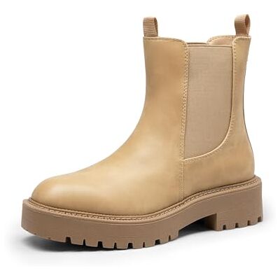 DREAM PAIRS Bottes Femme Chelsea Confortables à Talon Bas Chaussures à Enfiler Style Classique Bottines à Cheville pour Automne Hiver,Size 37,Nu-Nubuck,SDAB2412W - Publicité DREAM PAIRS Bottes Femme Chelsea Confortables à Talon Bas Chaussures à Enfiler Style Classique Bottines à Cheville pour Automne Hiver,Size 37,Nu-Nubuck,SDAB2412W - Publicité