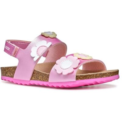 Geox J Adriel Girl D, Sandale Fille, DK Pink/Lt Yellow, - Publicité Geox J Adriel Girl D, Sandale Fille, DK Pink/Lt Yellow, - Publicité