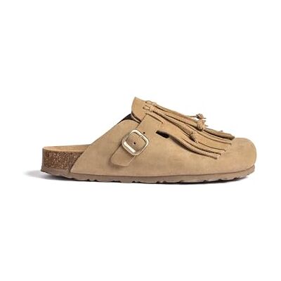 Yokono Sabots en Cuir pour Femme ZUECO-260 Beige Chaussures Automne-Hiver pour Femme Cuir de Vachette refendu 2 cm - Publicité Yokono Sabots en Cuir pour Femme ZUECO-260 Beige Chaussures Automne-Hiver pour Femme Cuir de Vachette refendu 2 cm - Publicité