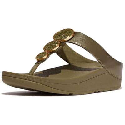 Fitflop Sandales Vertes métallisées Post - Publicité Fitflop Sandales Vertes métallisées Post - Publicité
