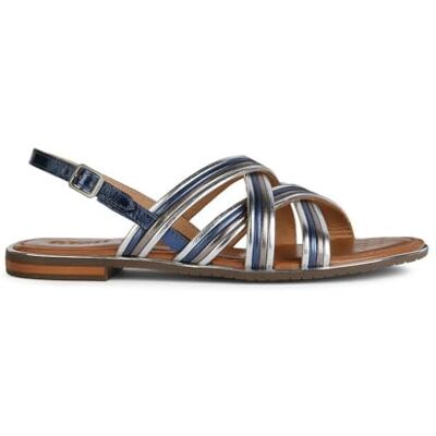 Geox D Sozy Plus G Sandales plates pour femme Bleu marine/argenté Taille 37,5 EU, Navy Silver., 37.5 EU - Publicité Geox D Sozy Plus G Sandales plates pour femme Bleu marine/argenté Taille 37,5 EU, Navy Silver., 37.5 EU - Publicité