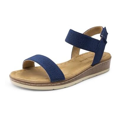DREAM PAIRS Sandales à Semelles Compensées Décontractées pour Femme Elégantes Sandale d’été Légère,Size 36.5,Marine,DWUMFS2525 - Publicité DREAM PAIRS Sandales à Semelles Compensées Décontractées pour Femme Elégantes Sandale d’été Légère,Size 36.5,Marine,DWUMFS2525 - Publicité