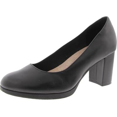 Clarks Escarpins Bayla Skip pour Femme, Cuir Noir, 44 EU - Publicité Clarks Escarpins Bayla Skip pour Femme, Cuir Noir, 44 EU - Publicité