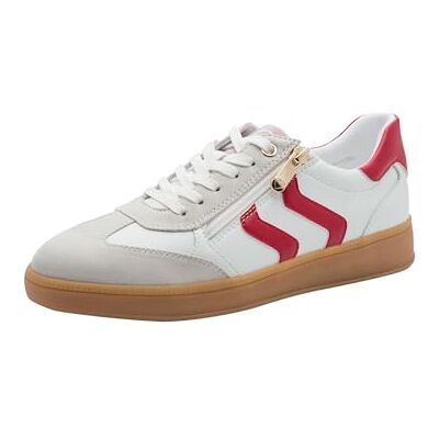 Marco Tozzi Baskets Femme Semelle intérieure Feel Me Amovible Douce Doublure Douce Vegan Moderne, Blanc (White/Red), 36 EU - Publicité Marco Tozzi Baskets Femme Semelle intérieure Feel Me Amovible Douce Doublure Douce Vegan Moderne, Blanc (White/Red), 36 EU - Publicité