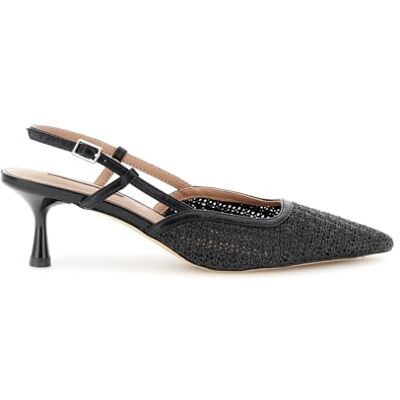 CAFèNOIR Escarpins À Bride Arrière Effet Raphia Avec Talon Bobine, Pour Femme, Couleur Noir, Taille 39 - Publicité CAFèNOIR Escarpins À Bride Arrière Effet Raphia Avec Talon Bobine, Pour Femme, Couleur Noir, Taille 39 - Publicité