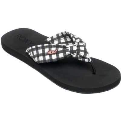 Roxy Sandales Paia V pour femme, Noir/blanc à carreaux, 41 EU - Publicité Roxy Sandales Paia V pour femme, Noir/blanc à carreaux, 41 EU - Publicité