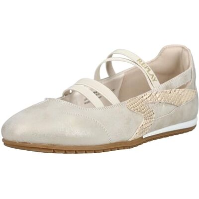Replay Femme Gwsn2 Ballerines, Platine 045, 39 EU - Publicité Replay Femme Gwsn2 Ballerines, Platine 045, 39 EU - Publicité